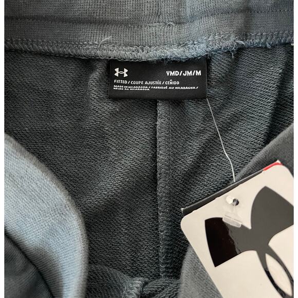 New NWT Under Armour Boys Gray Sweat Activewear Shorts Youth Size Medium - Picture 5 of 7
